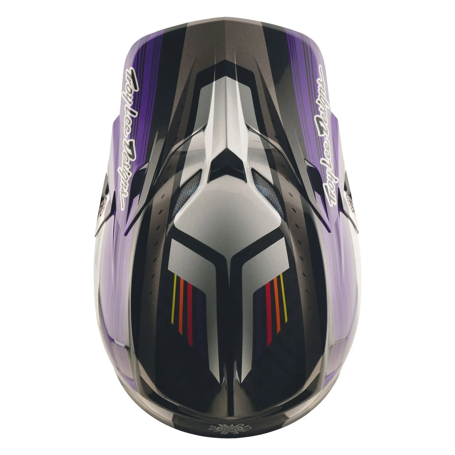 Troy Lee Designs SE5 Carbon MIPS casco cross nero viola stripes
