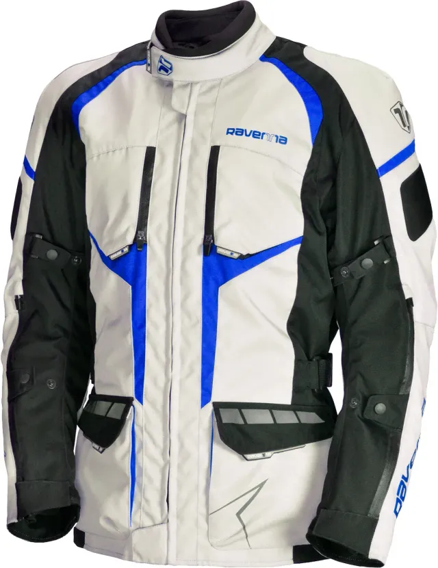 Ravenna Touring giacca moto 3 strati bianco nero blu