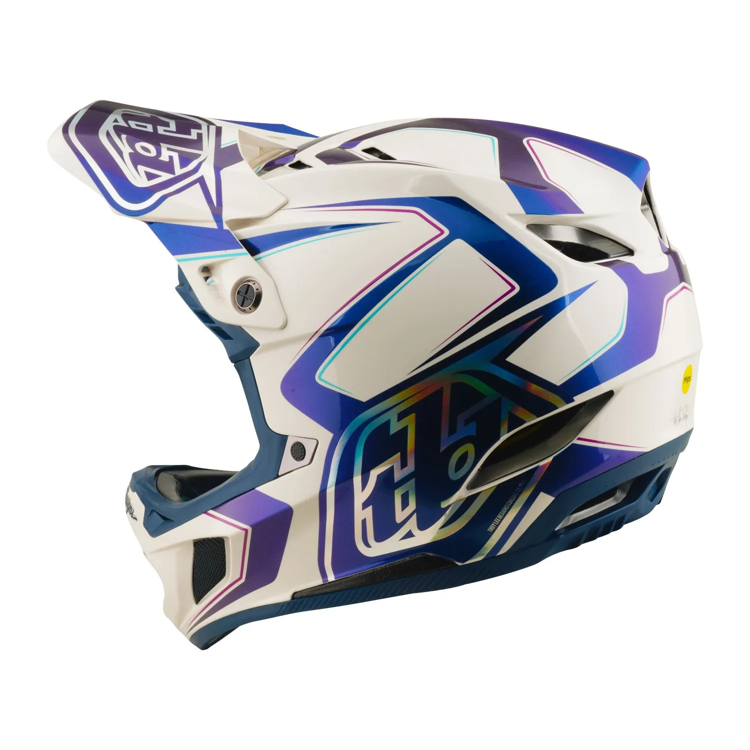 Troy Lee Designs D4 Composite Flared casco integrale bianco