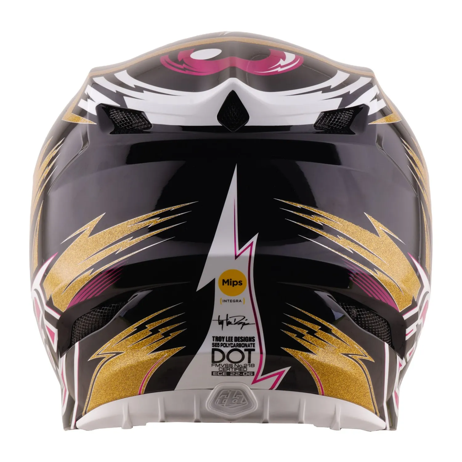 Troy Lee Designs SE5 MIPS Cyclops casco moto oro nero