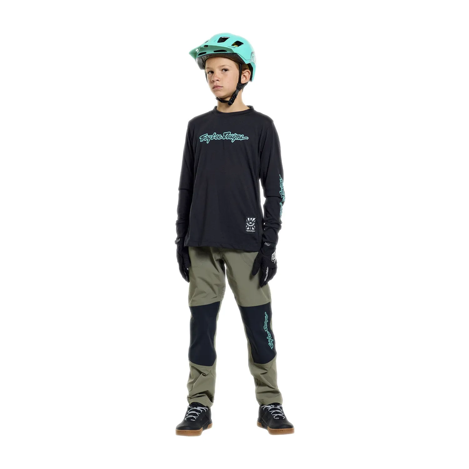 Troy Lee Designs Skyline maglia mtb ragazzo nero teal