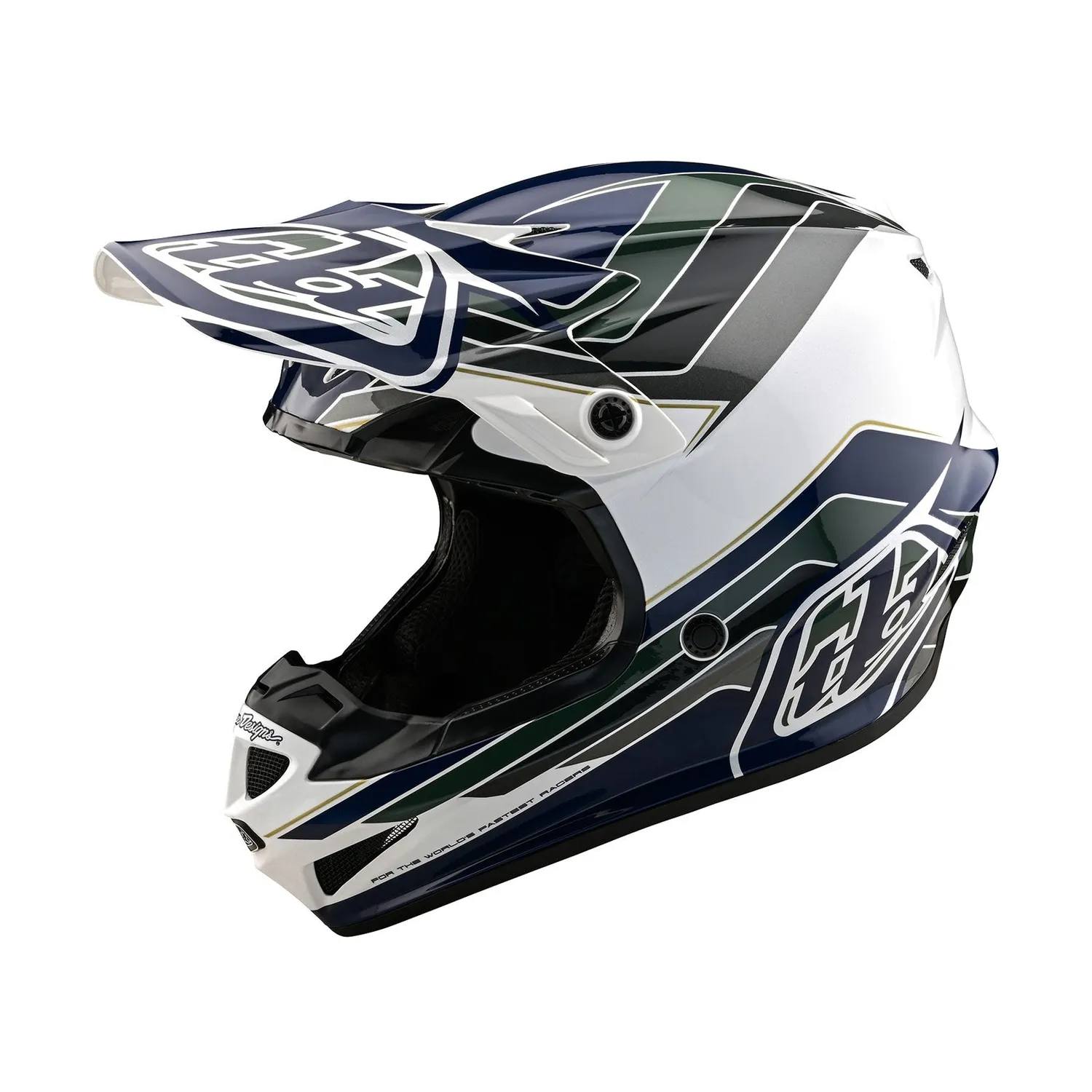 Troy Lee Designs SE4 Polyacrylite casco moto Charcoal Navy MIPS