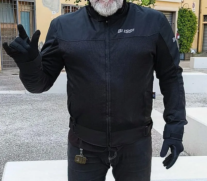Bi Esse Giacca Moto Estiva Traforata XS Grigio