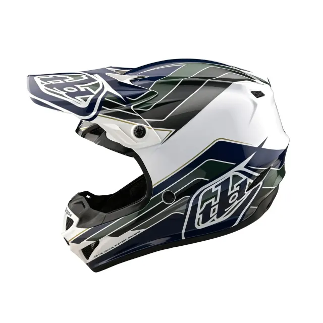 Troy Lee Designs SE4 Polyacrylite casco moto Charcoal Navy MIPS