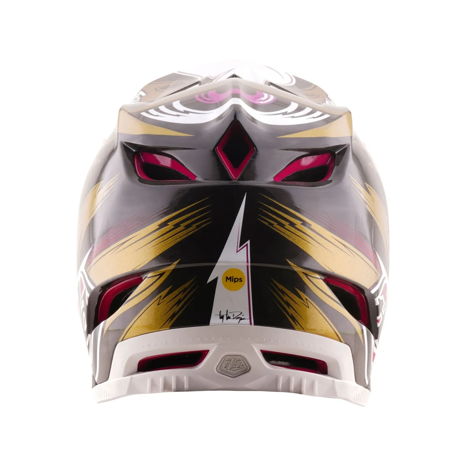 Troy Lee Designs D4 Carbon casco bici Cyclops Gold