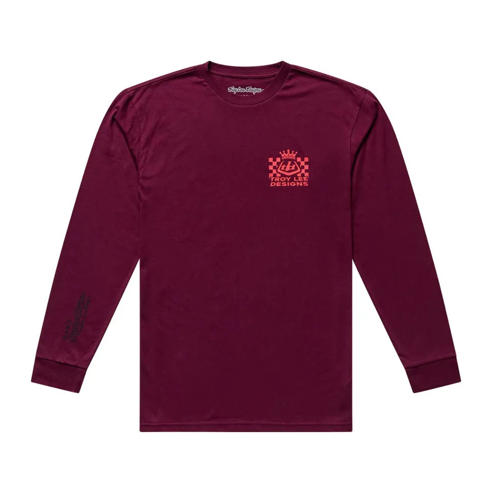 Troy Lee Designs Friday Night T-Shirt Manica Lunga Sangria