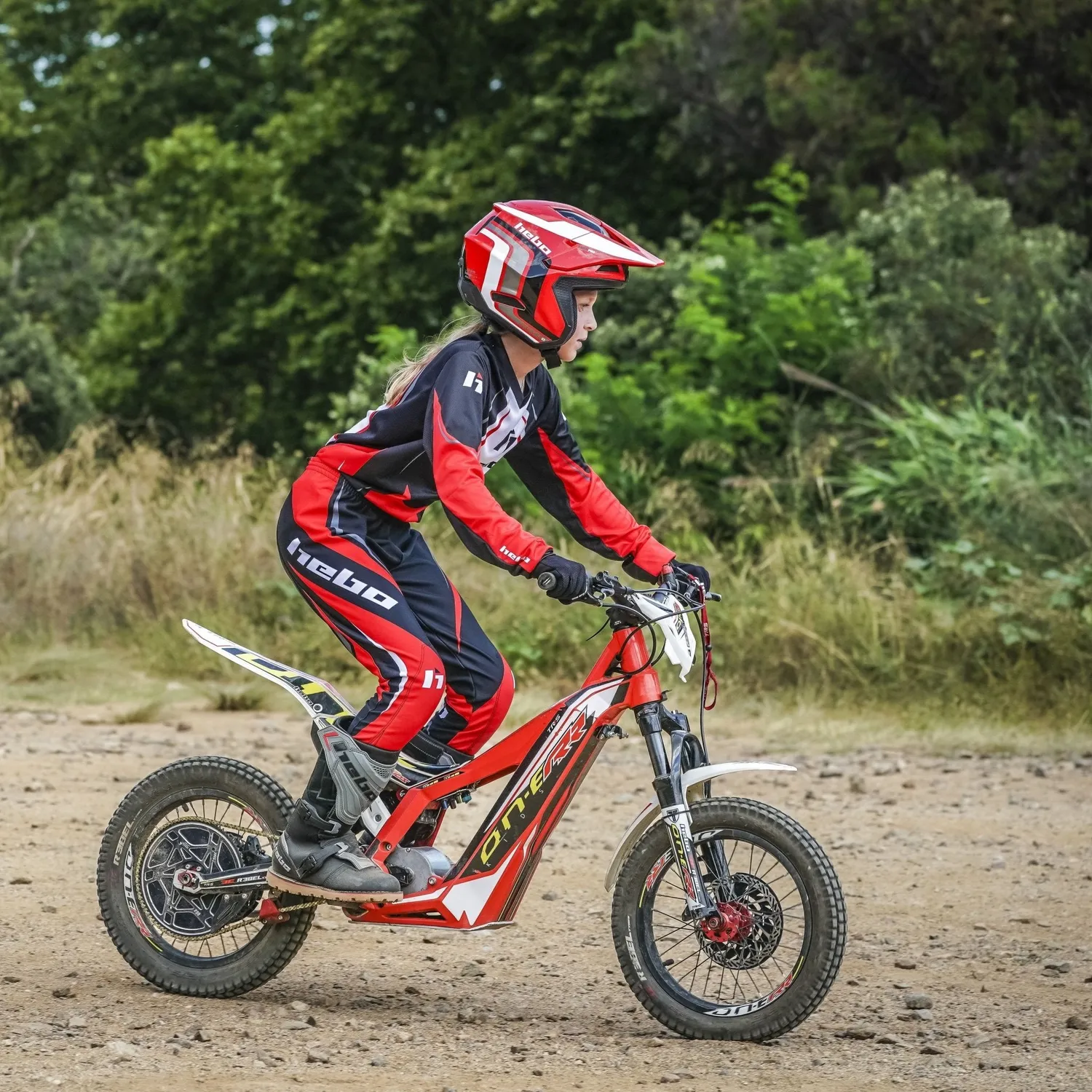 Hebo Trial Classic Junior maglia rossa bambino