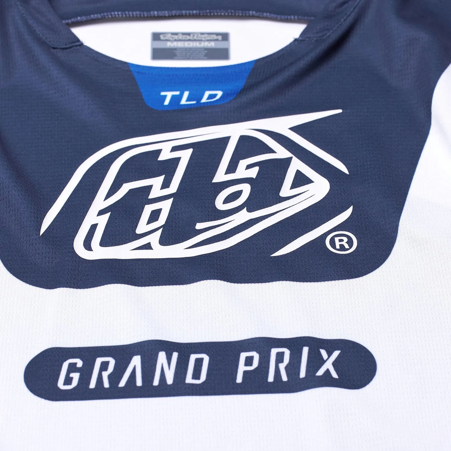 Troy Lee Designs GP Pro maglia moto White Blue stretch