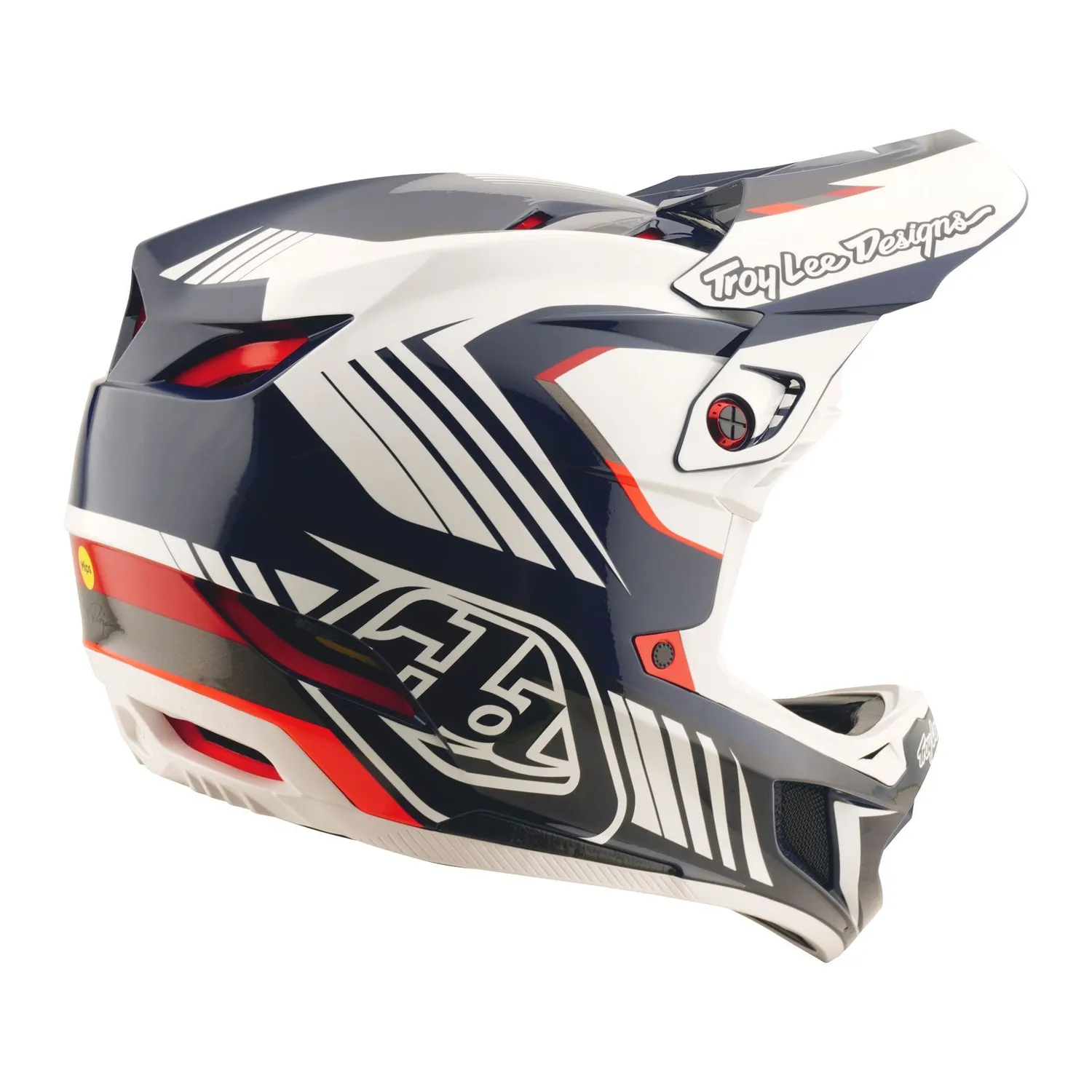Troy Lee Designs D4 Polyacrylite casco MTB integrale blu