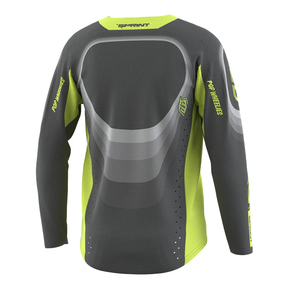 Troy Lee Designs Sprint Reverb maglia bici ragazzo grigia