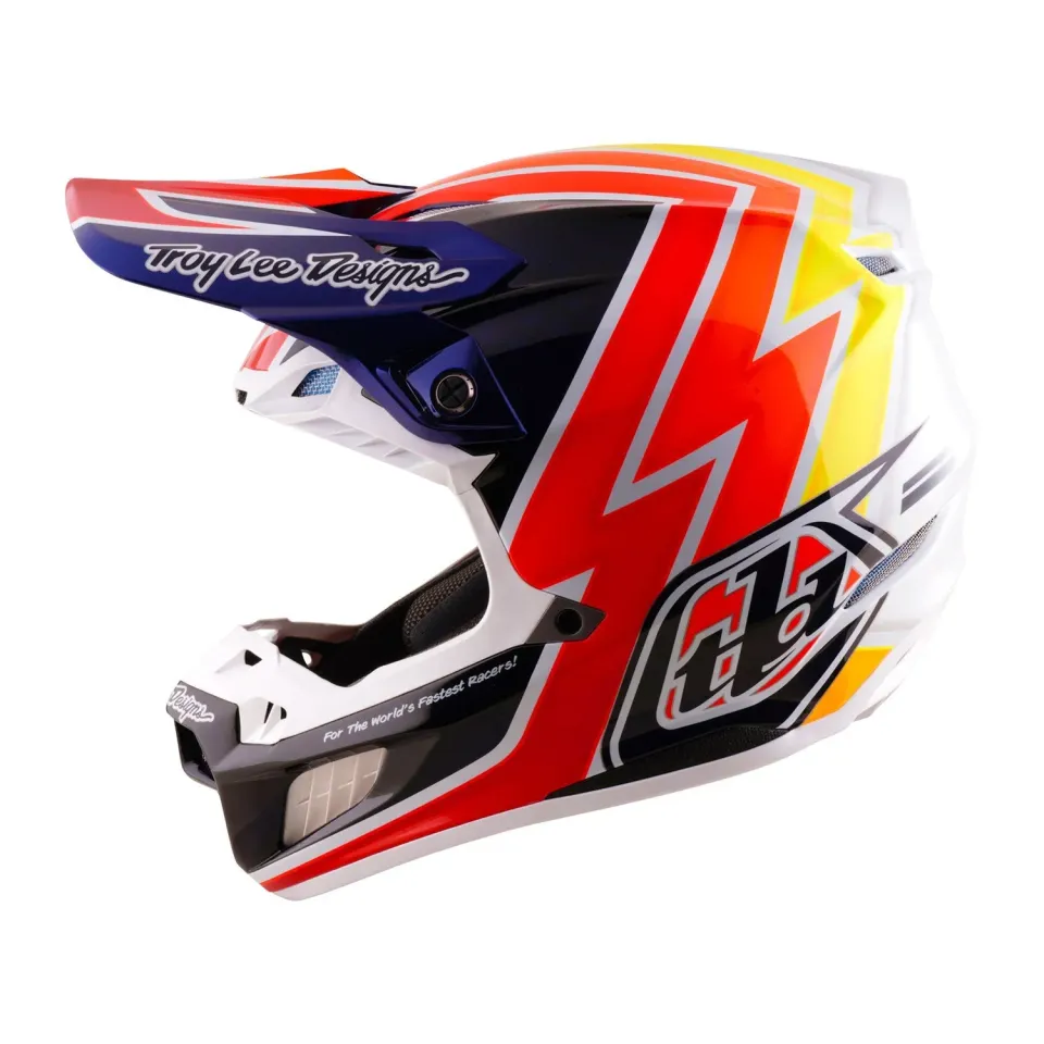 Troy Lee Designs SE5 Carbon casco moto navy white Mips