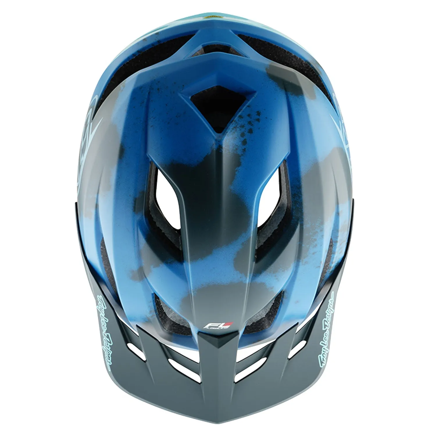 Troy Lee Designs Flowline SE Badge Camo MIPS casco Blue