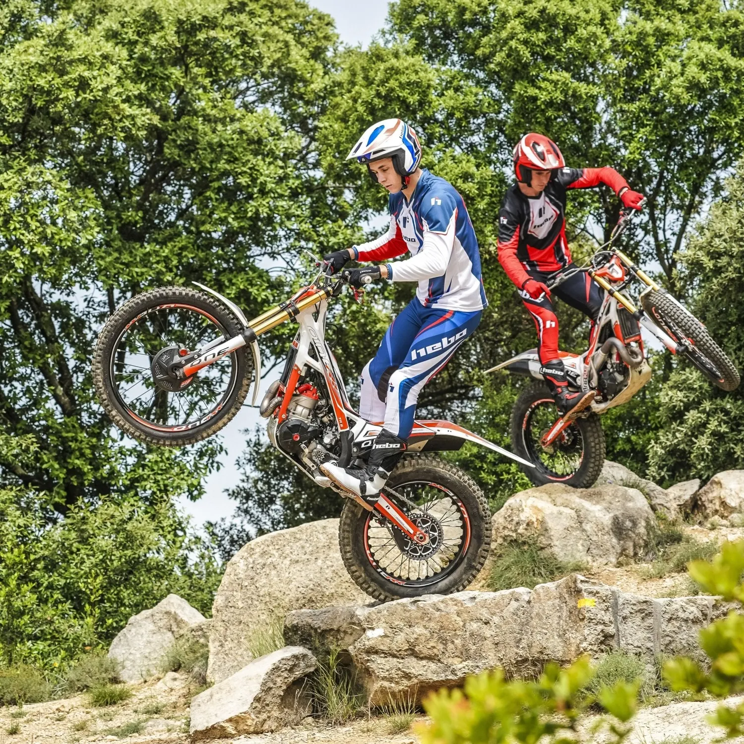 Hebo Pro Trial Classic HE3220B pantaloni bianchi trial