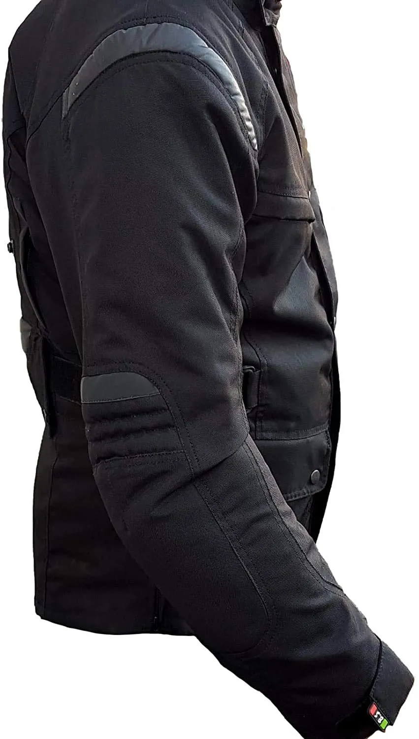 Bi Esse Giacca Moto Tessuto Cordura Impermeabile Nero 3XL