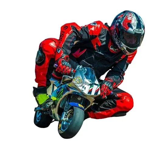 Bi Esse tuta minimoto bambino pelle protezioni complete