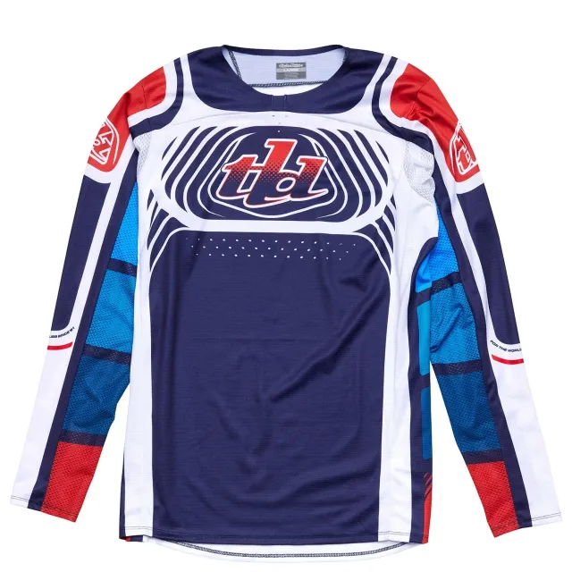 Troy Lee Designs SE Pro maglia moto Wavez Navy Red