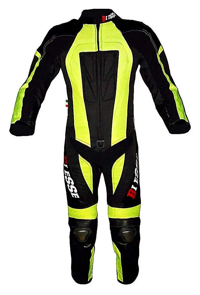 Bi Esse Tuta Minimoto Bambino Pelle 3XS Nero Arancio