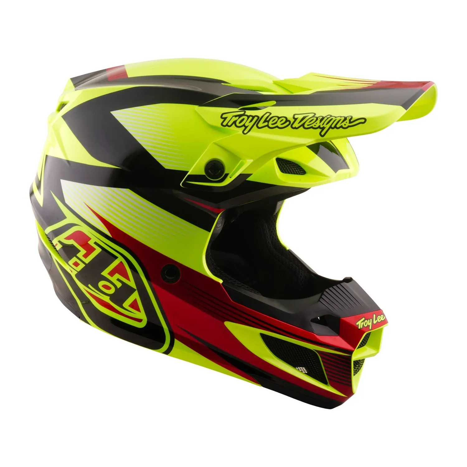 Troy Lee Designs SE5 Policarbonato casco cross Flo Yellow MIPS