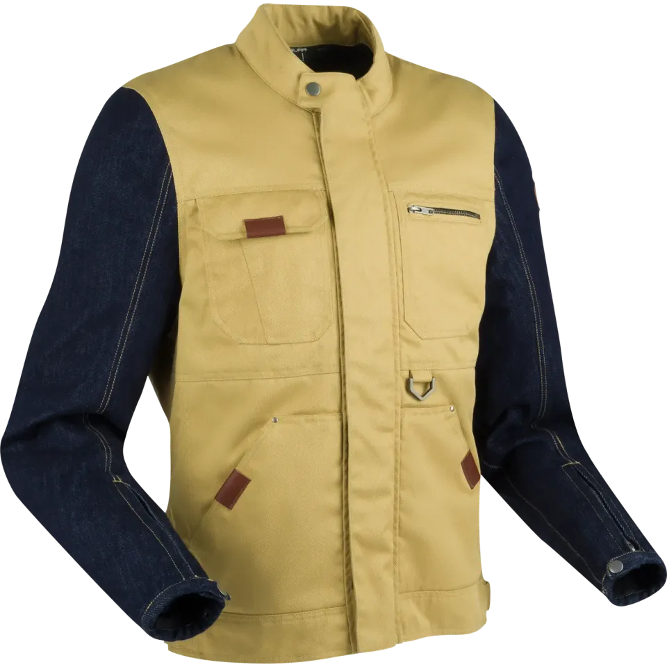 Segura Osborn giacca moto uomo beige blu impermeabile