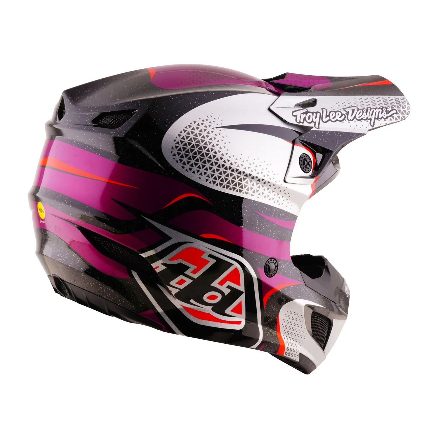 Troy Lee Designs SE5 Polycarbonate casco moto viola nero MIPS