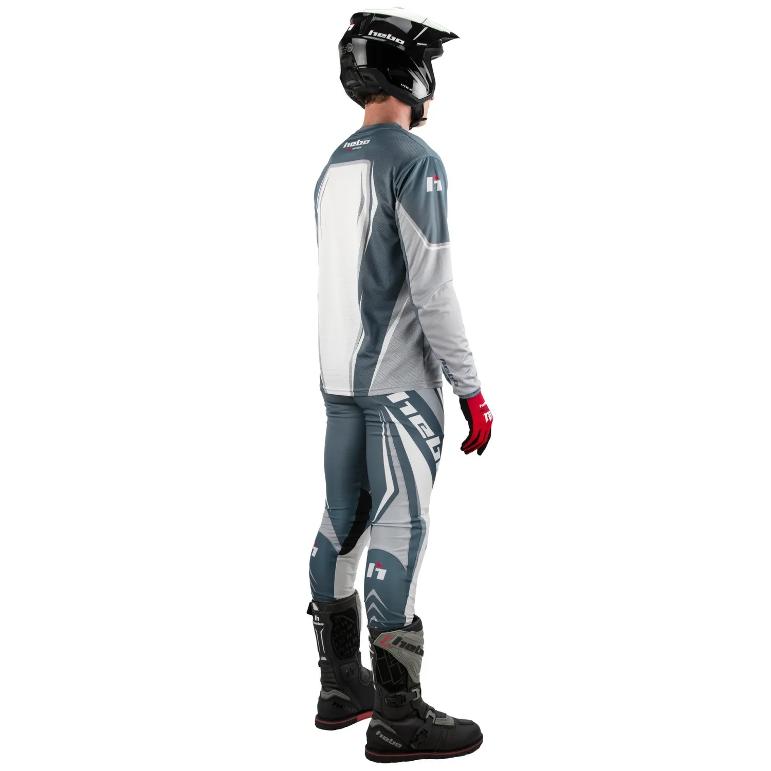 Hebo Pro Trial Classic maglia moto grigia