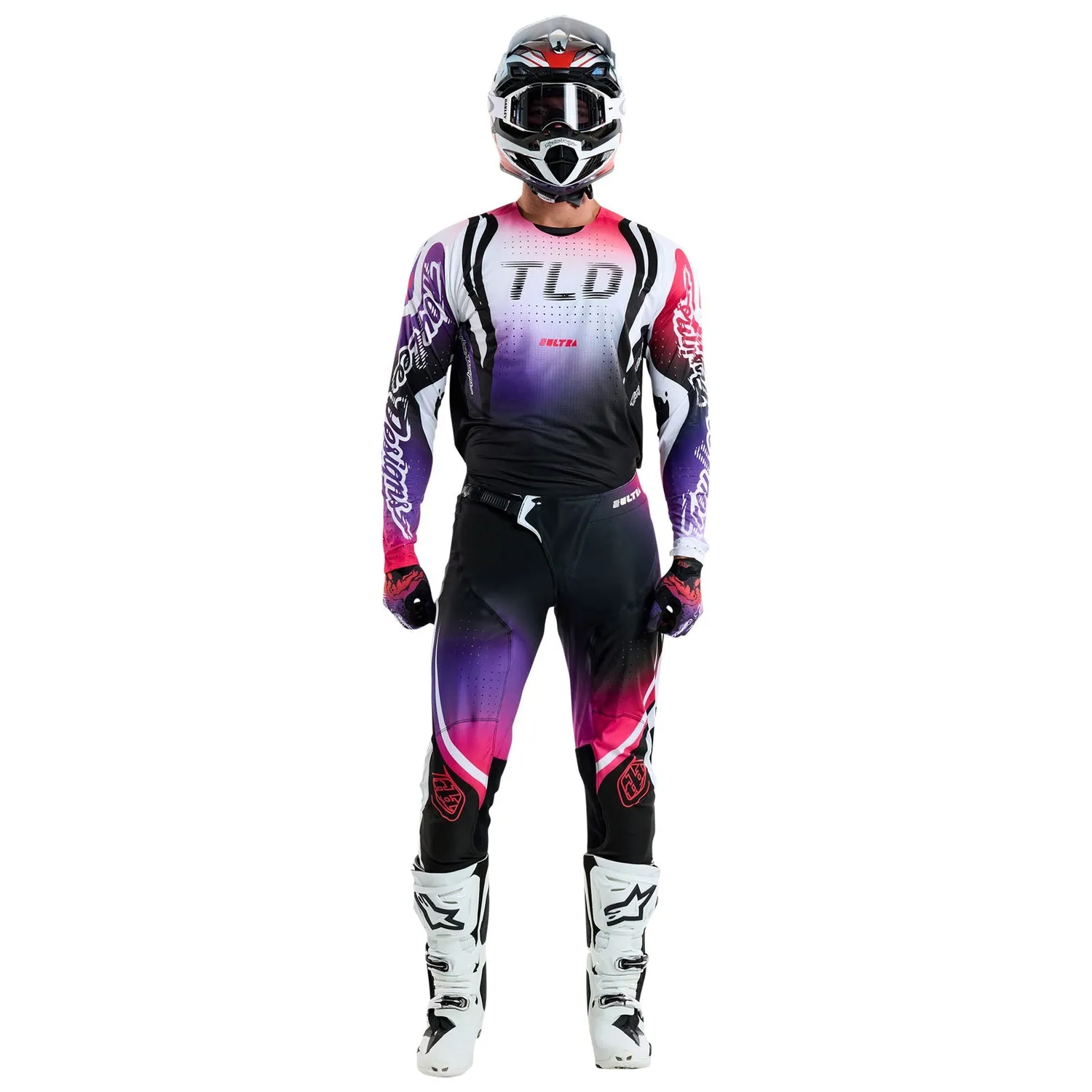 Troy Lee Designs SE Ultra maglia moto Nero Viola race