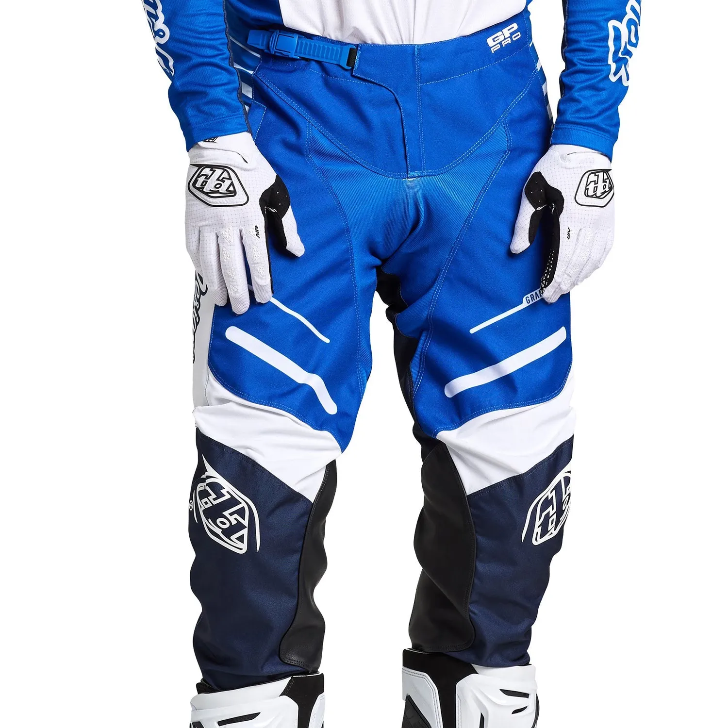Troy Lee Designs GP Pro Blends pantalone moto bianco blu