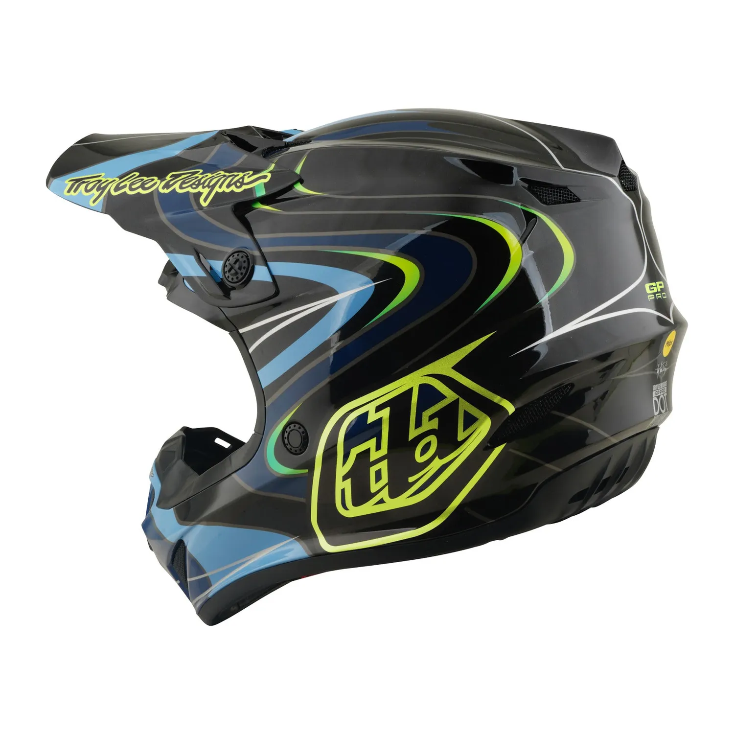 Troy Lee Designs GP Pro Slides casco moto ragazzo nero