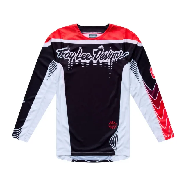Troy Lee Designs GP Pro Stagger maglia moto nero rosso manica lunga