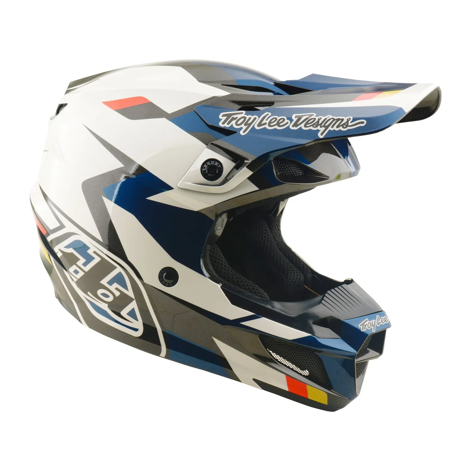 Troy Lee Designs SE5 Polycarbonate casco moto blu MIPS