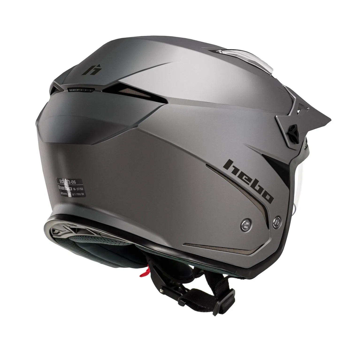 Hebo Zone 5 Duo casco trial grigio ECE 22-06
