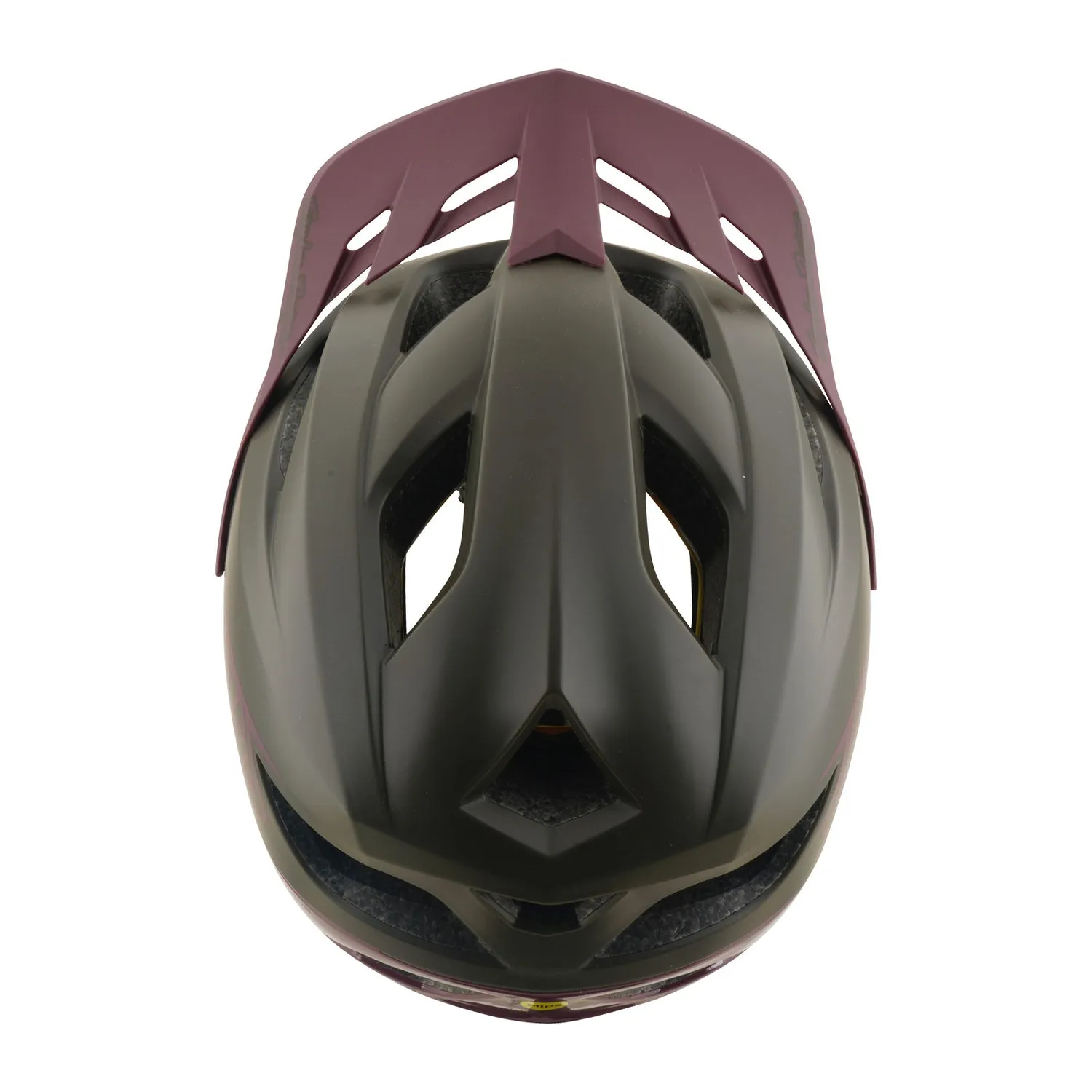 Troy Lee Designs Flowline Point casco bici verde viola MIPS