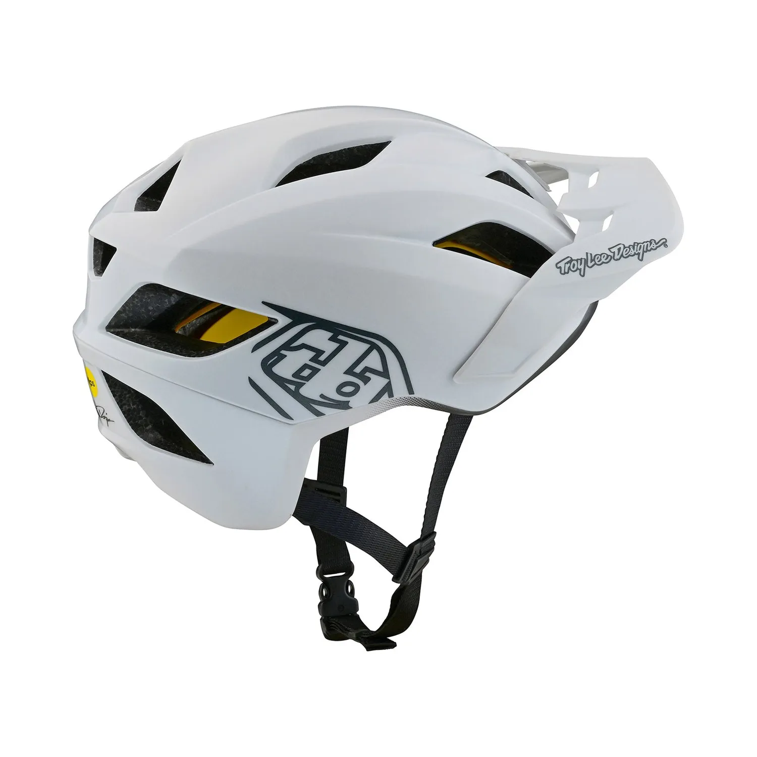 Troy Lee Designs Flowline casco bici MIPS bianco