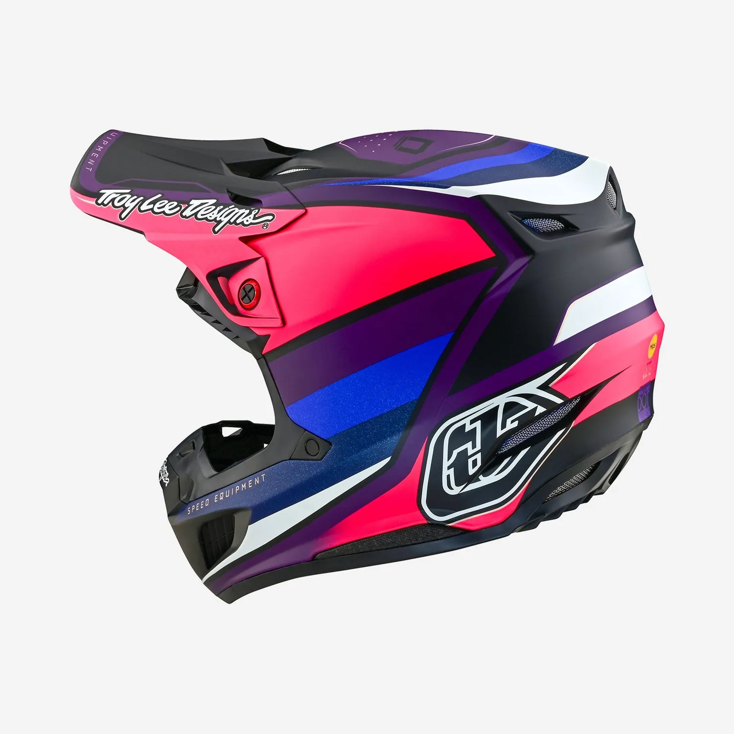 Troy Lee Designs SE5 Composite MIPS casco cross nero viola