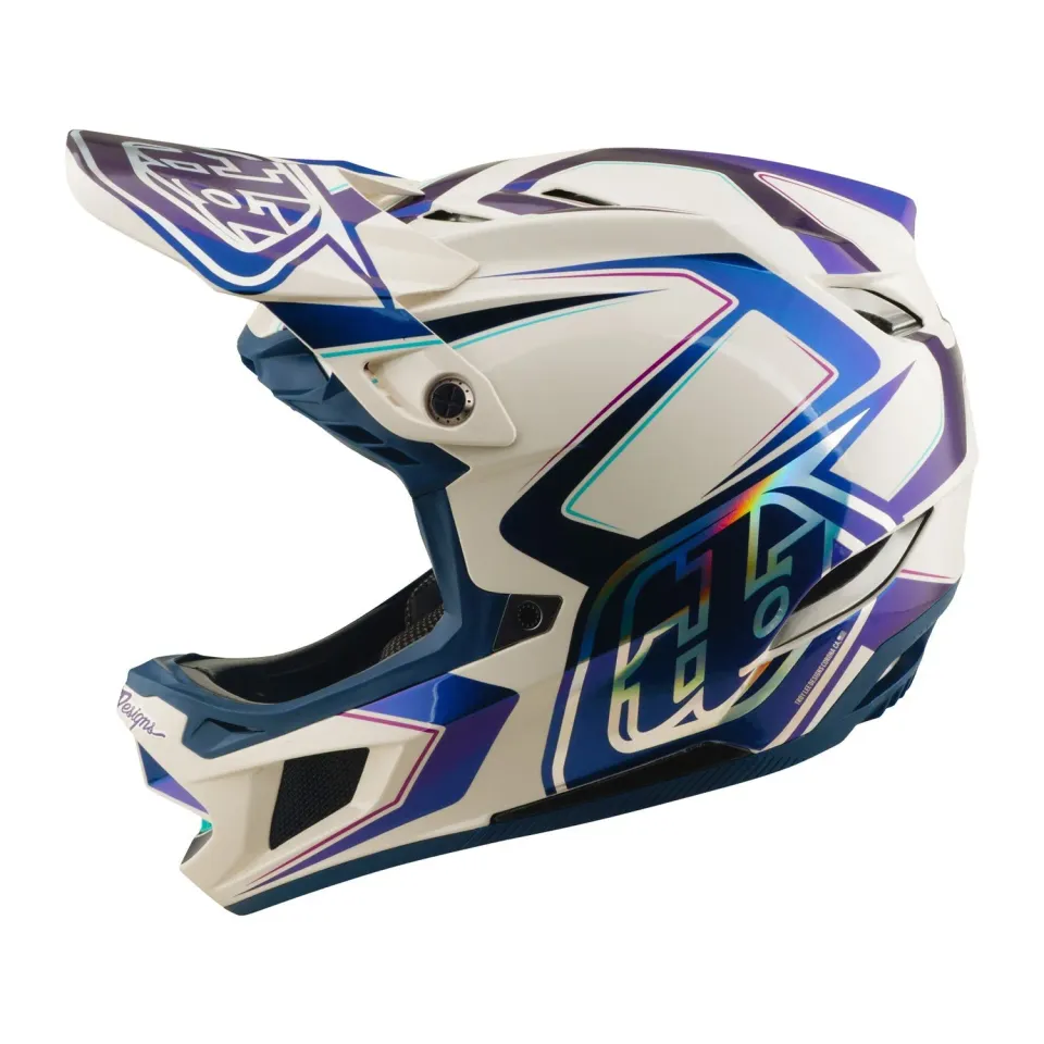 Troy Lee Designs D4 Composite Flared casco integrale bianco