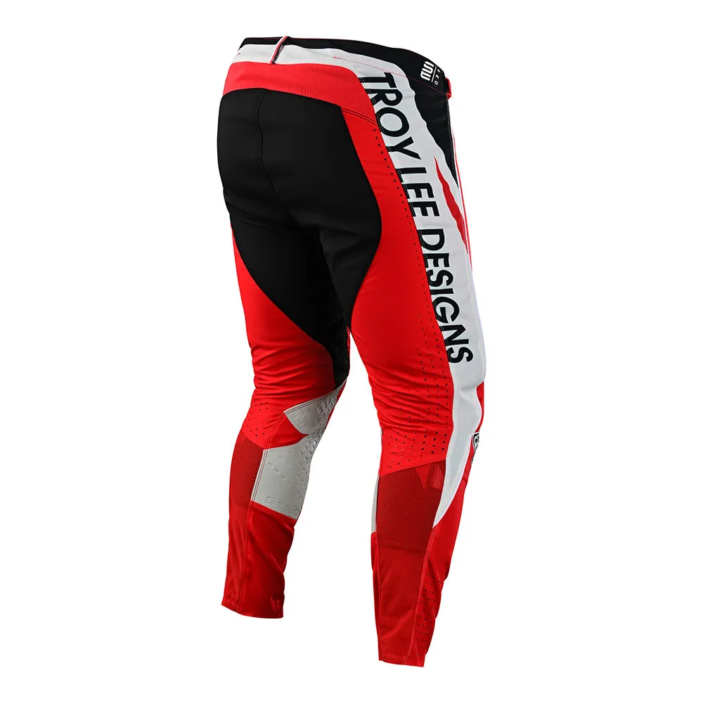 Troy Lee Designs SE Pro Drop In pantaloni moto rossi leggeri