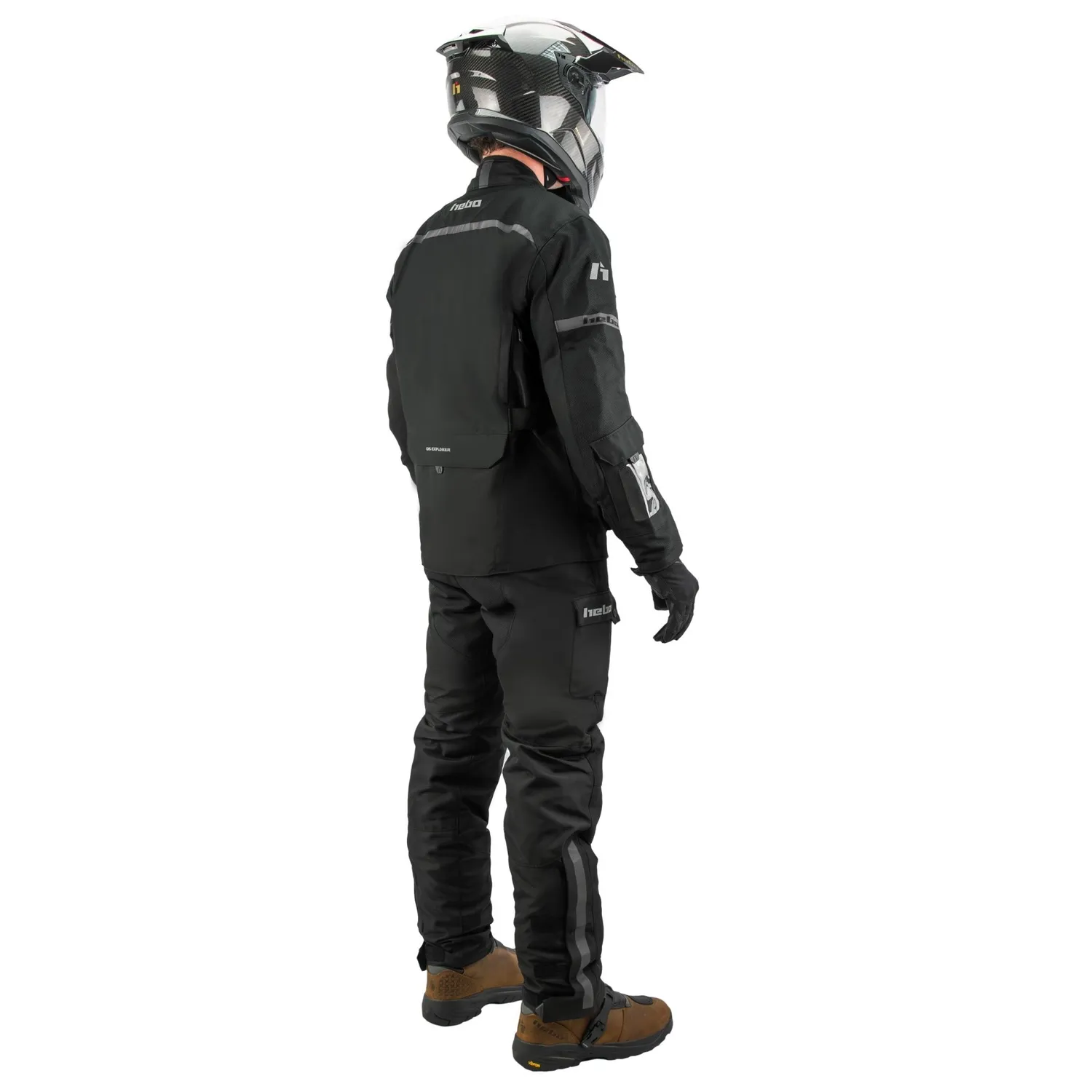 Hebo DS Explorer giacca moto nera impermeabile