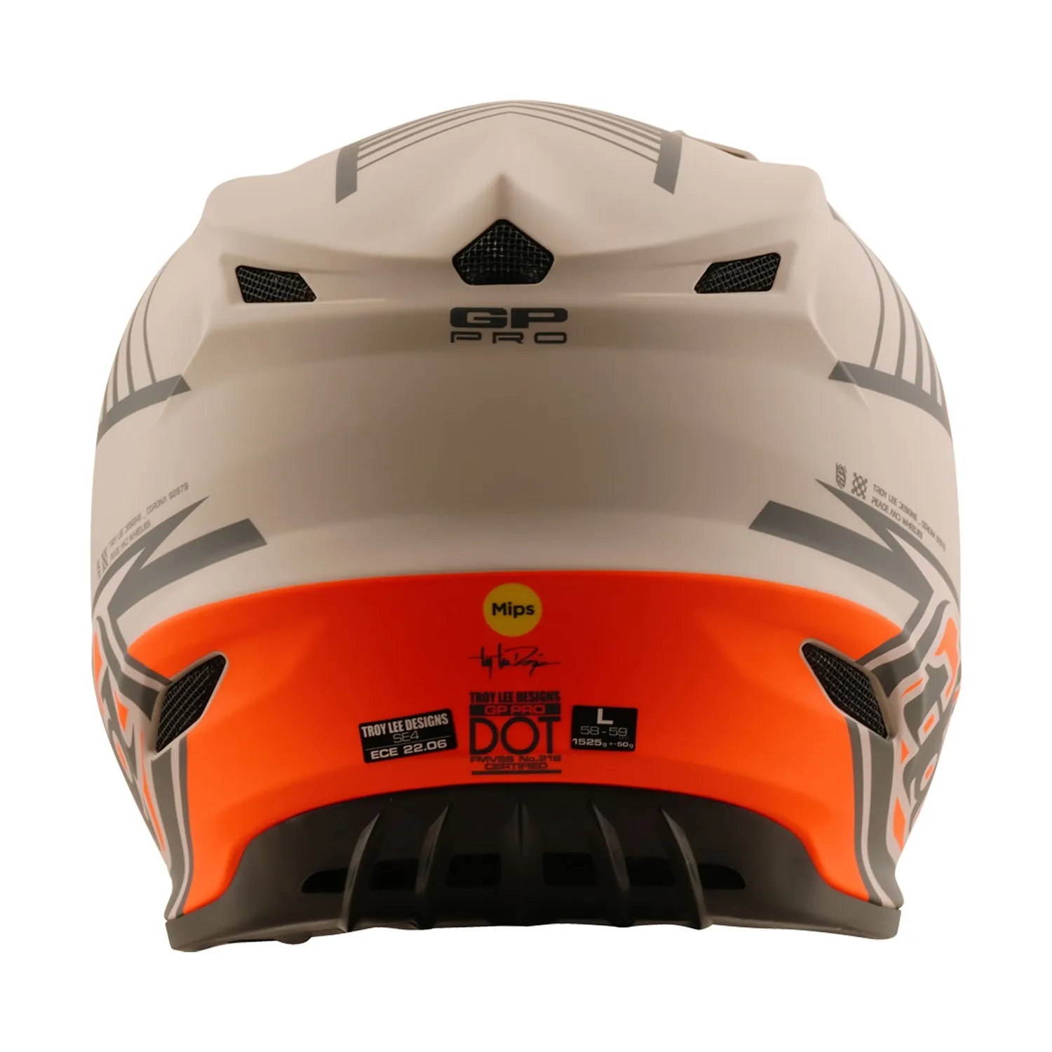 Troy Lee Designs GP Pro MIPS casco moto Taupe ventilato