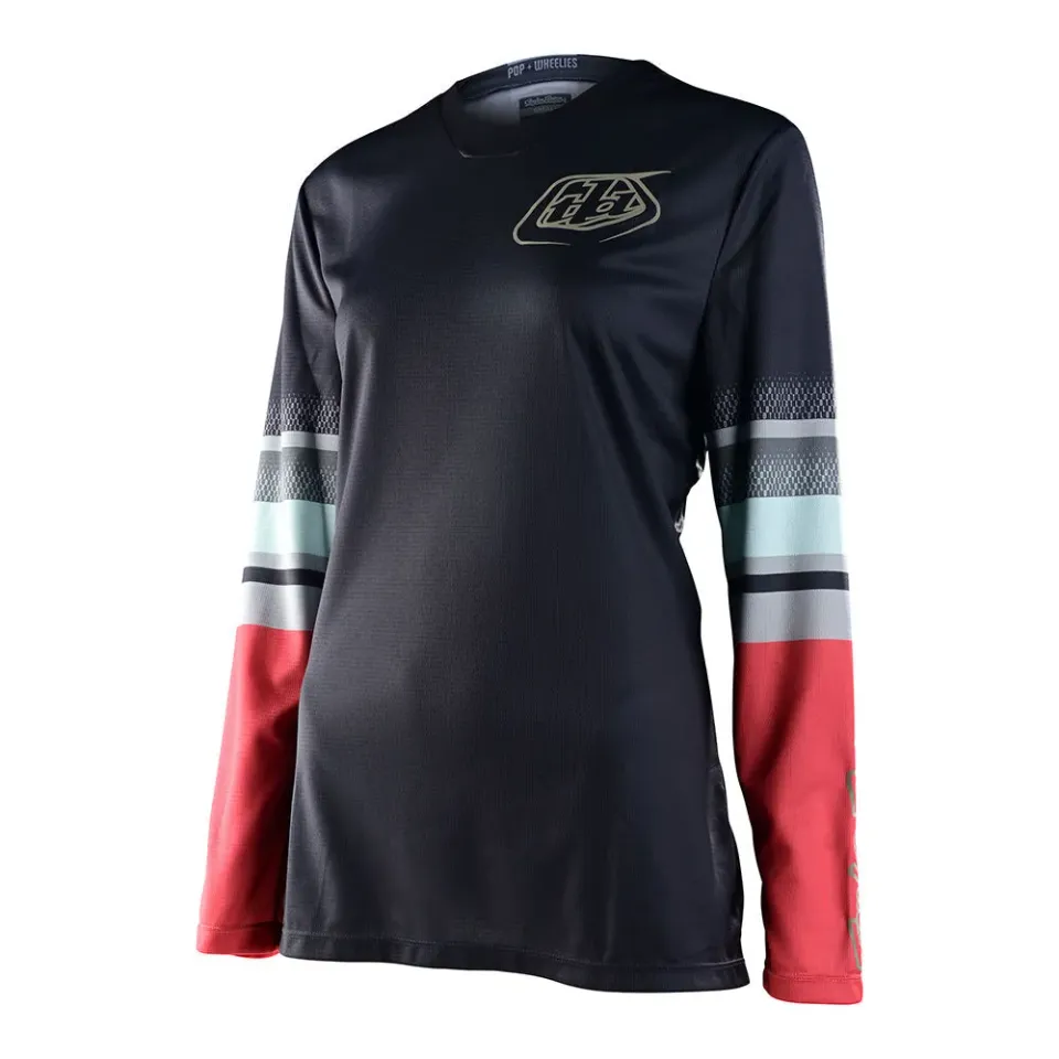 Troy Lee Designs GP Warped Maglia Moto Donna Charcoal