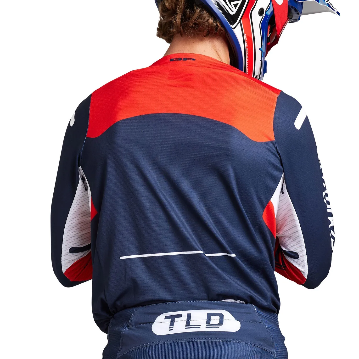 Troy Lee Designs GP Pro maglia cross navy orange elasticizzata