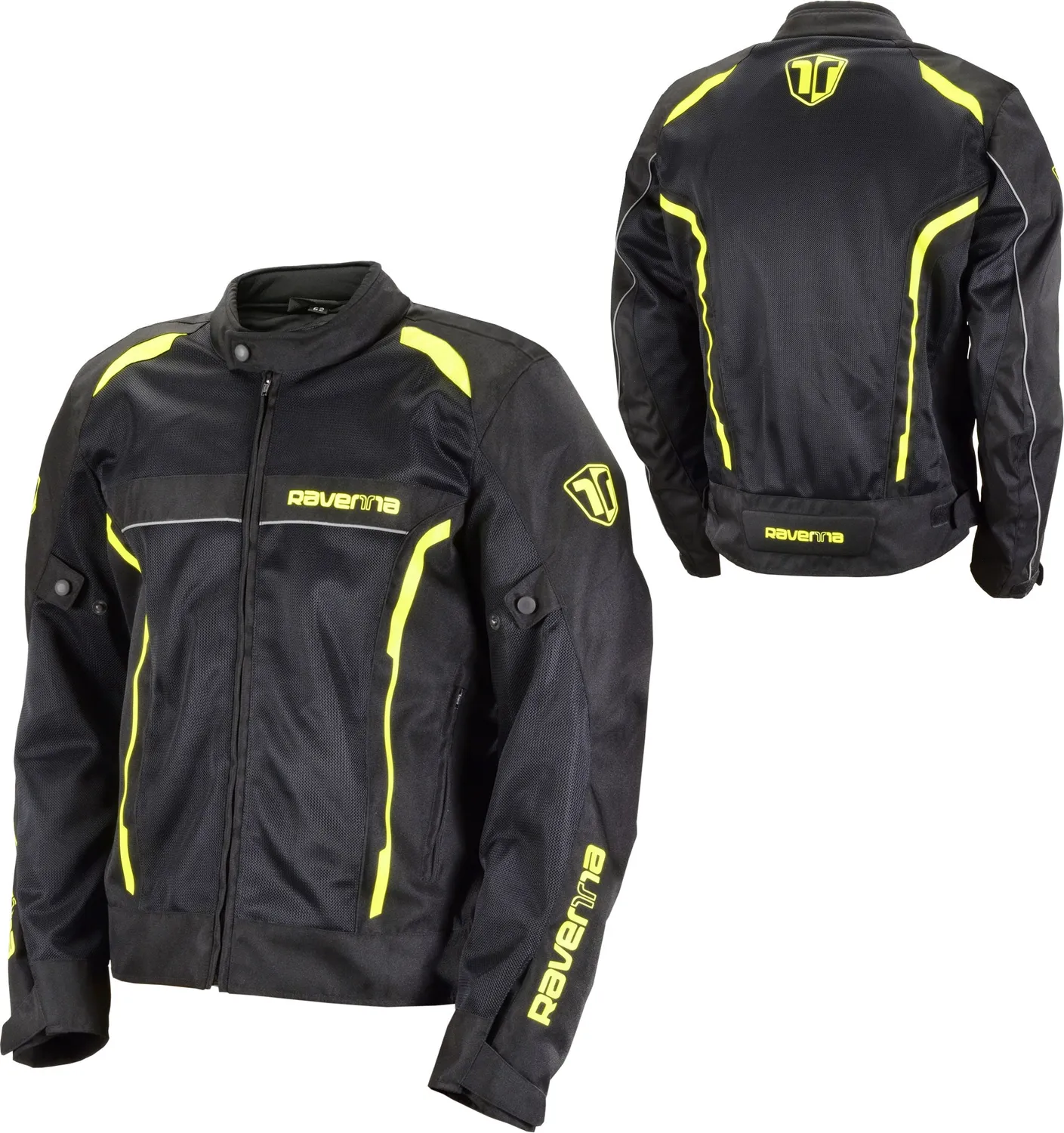 Ravenna Summer giacca moto estiva nero giallo mesh