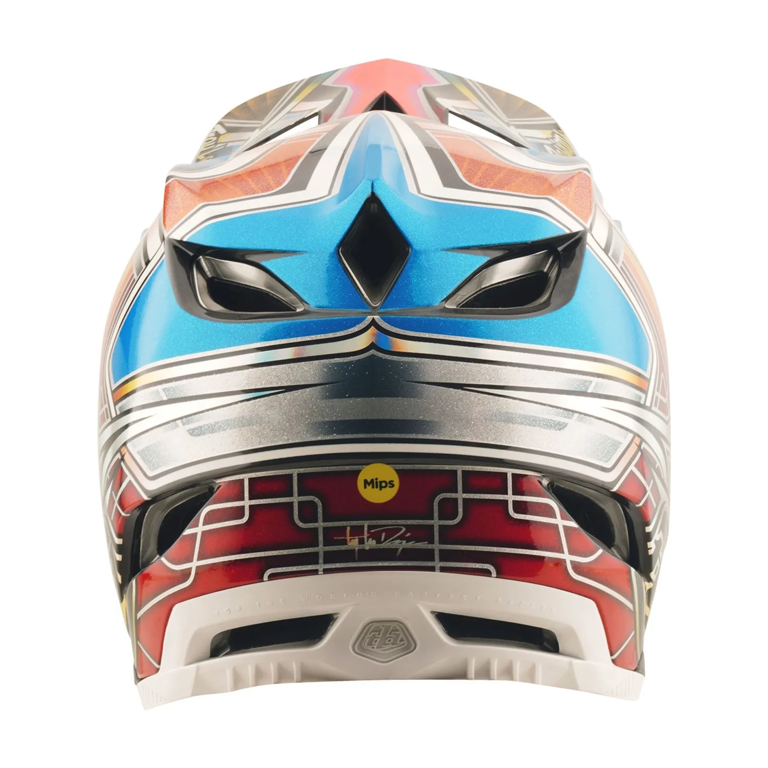 Troy Lee Designs D4 Carbon MIPS casco Lowrider blu