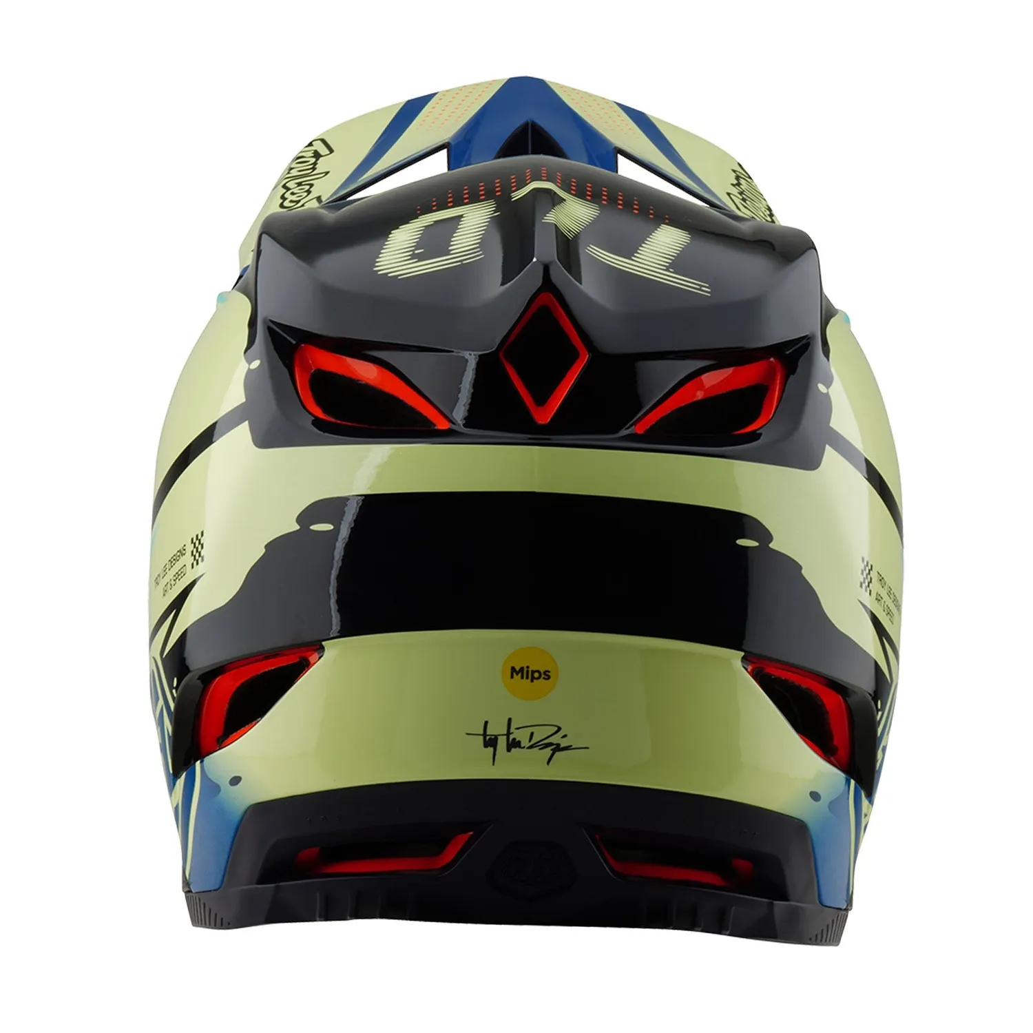 Troy Lee Designs D4 Composite casco integrale Drip Glo Yellow MIPS