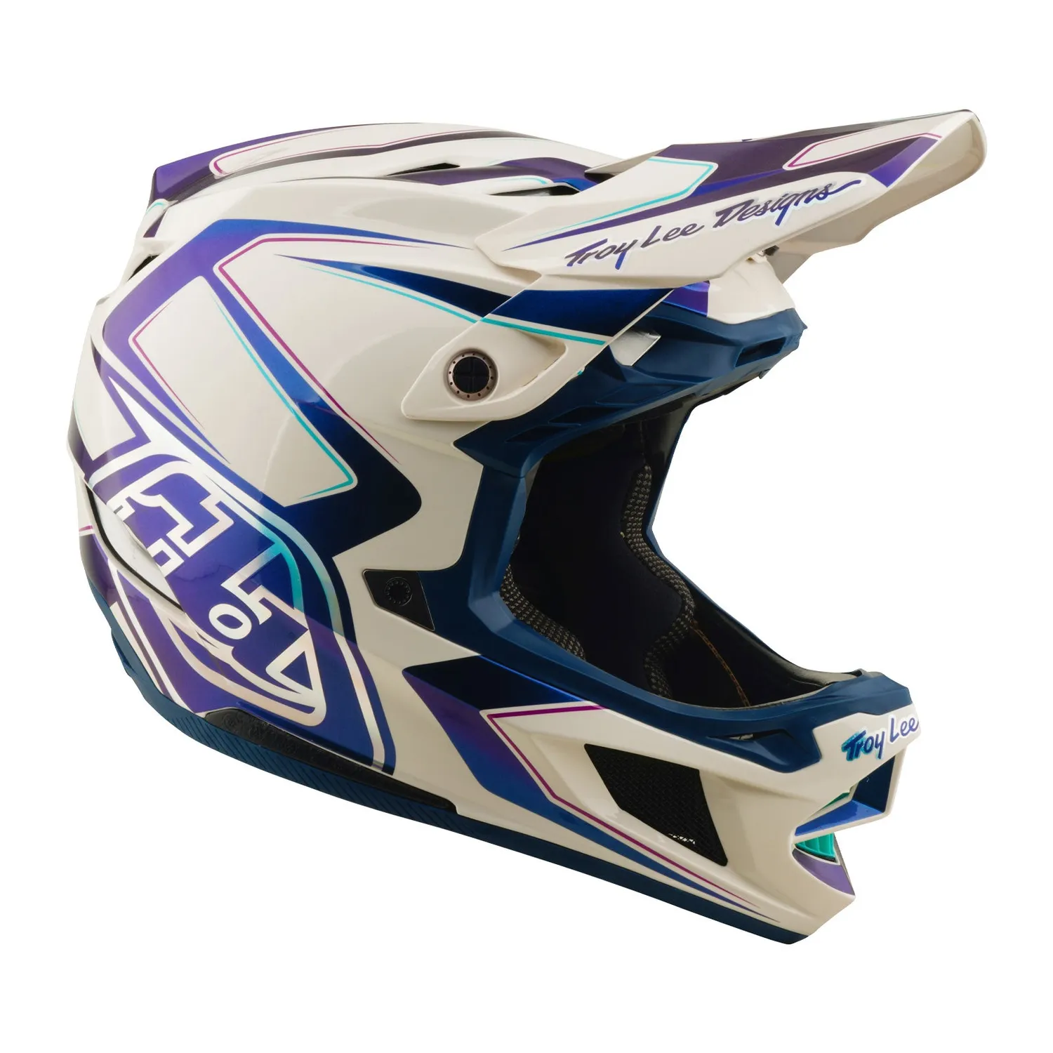 Troy Lee Designs D4 Composite Flared casco integrale bianco