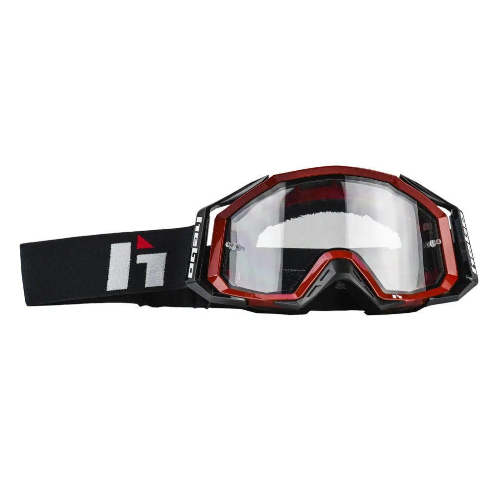 Hebo Quantum II HG1007 maschera moto nera antiappannante