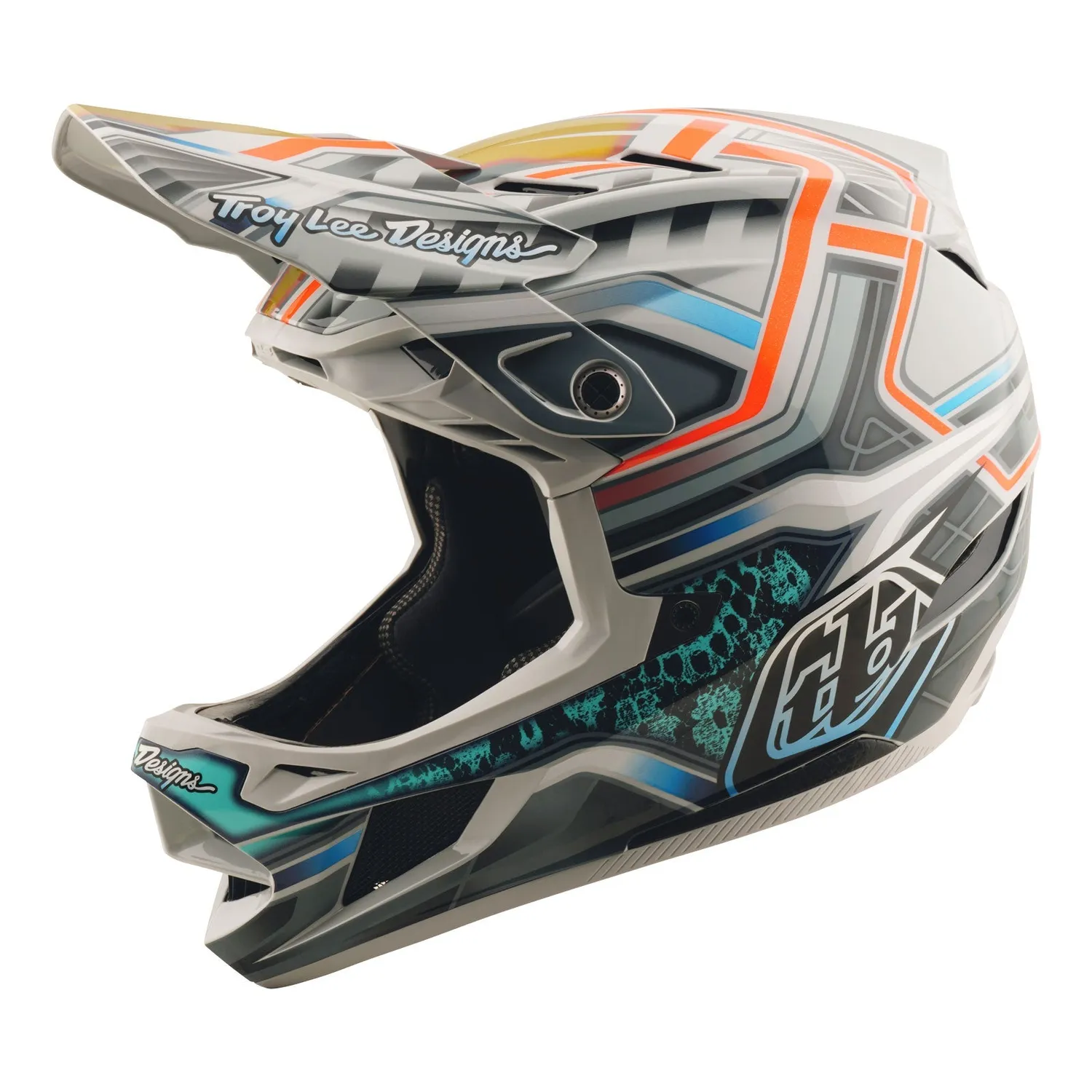 Troy Lee Designs D4 Composite casco integrale grigio