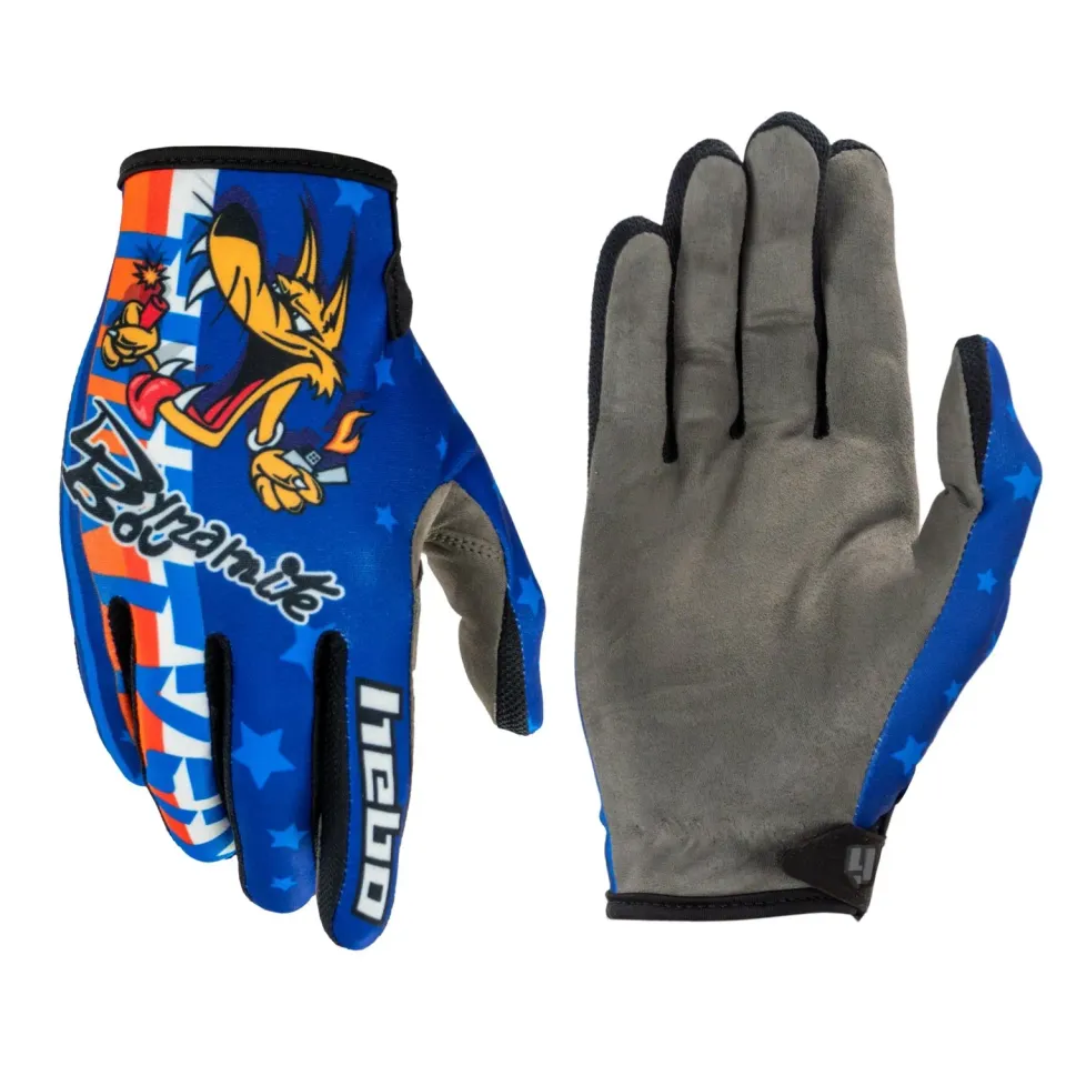 Hebo Toni Bou HE1171A guanti trial elasticizzati neri
