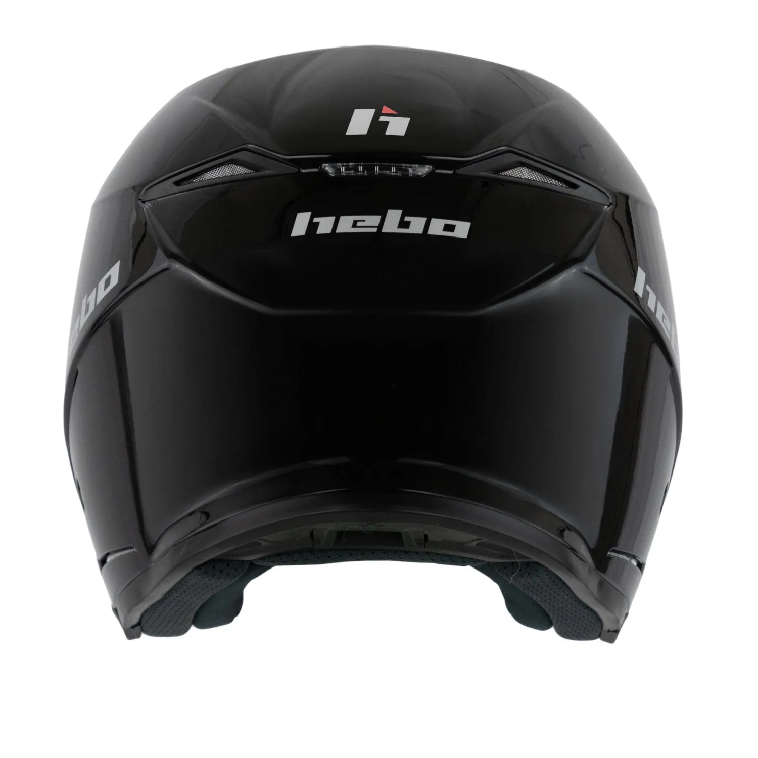 Hebo Zone 5 Monocolor casco trial nero lucido