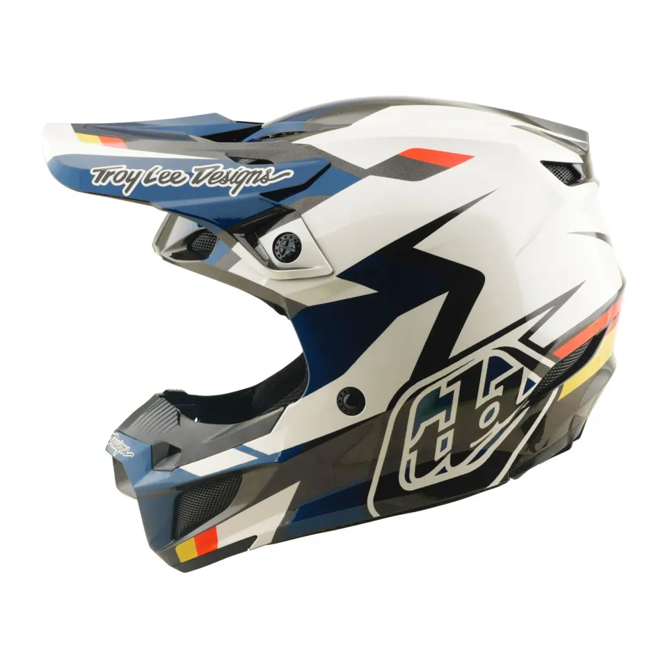 Troy Lee Designs SE5 Polycarbonate casco moto blu MIPS
