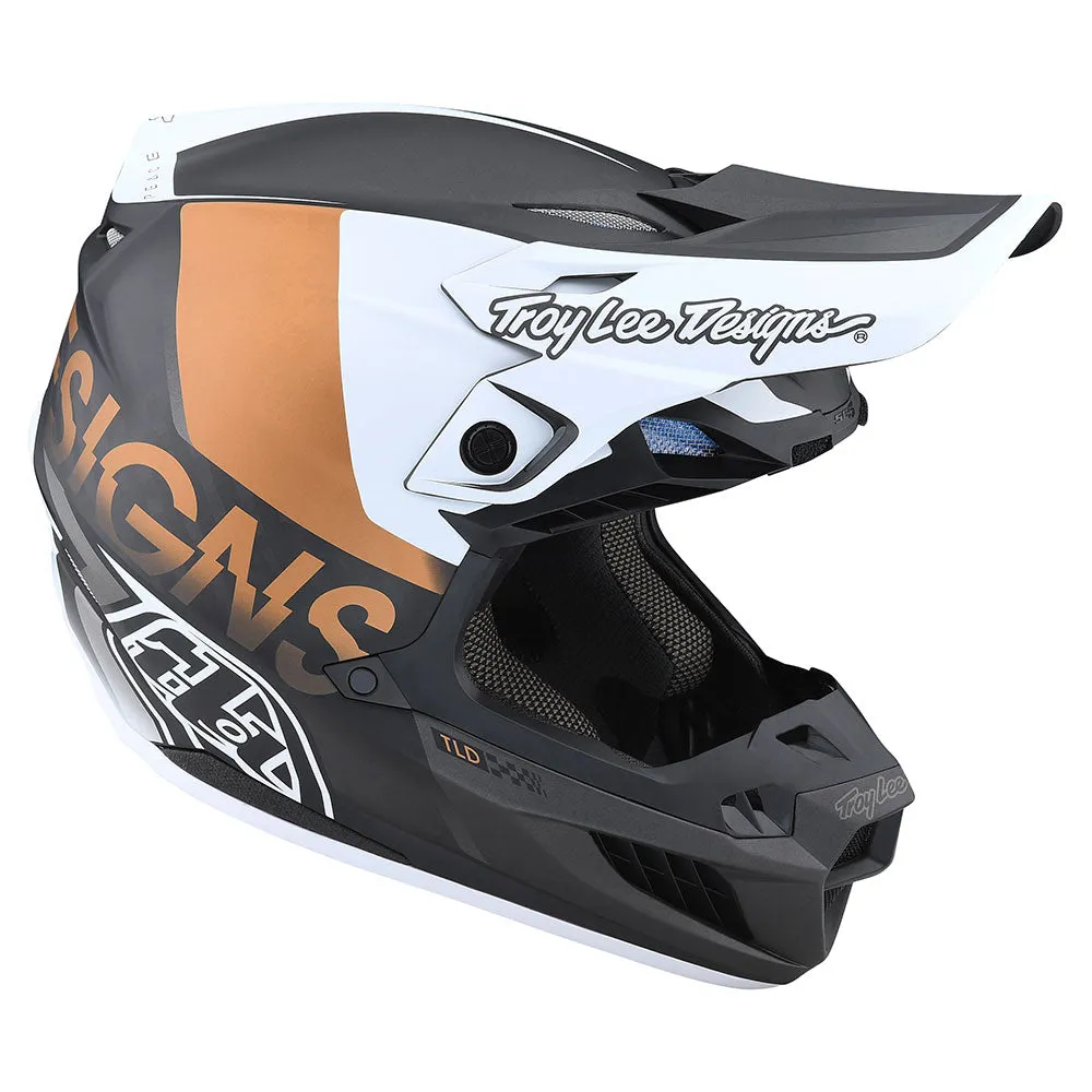 Troy Lee Designs SE5 Carbon Qualifier White Bronze casco cross